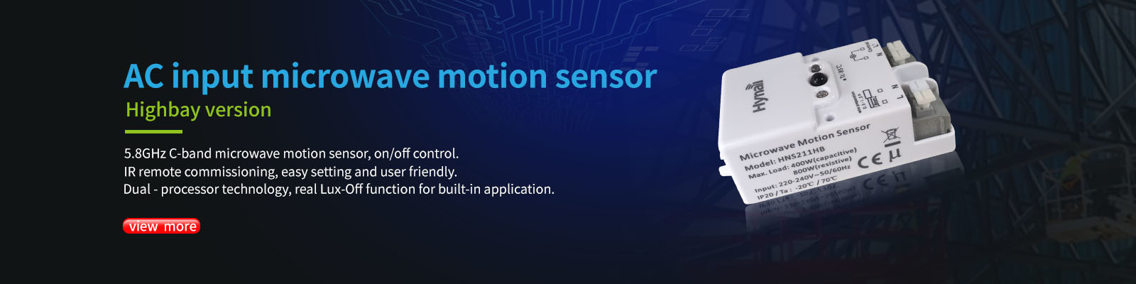 Microwave Motion Sensor Switch