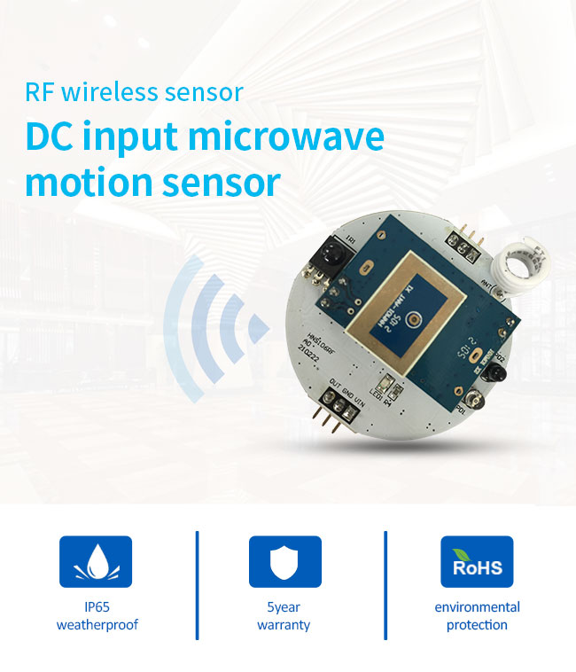 Micro Rf Sensor HNS106RF Small Size Microwave Motion Sensor Daylight Monitoring RF 50mA