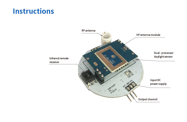 Micro Rf Sensor HNS106RF Small Size Microwave Motion Sensor Daylight Monitoring RF 50mA